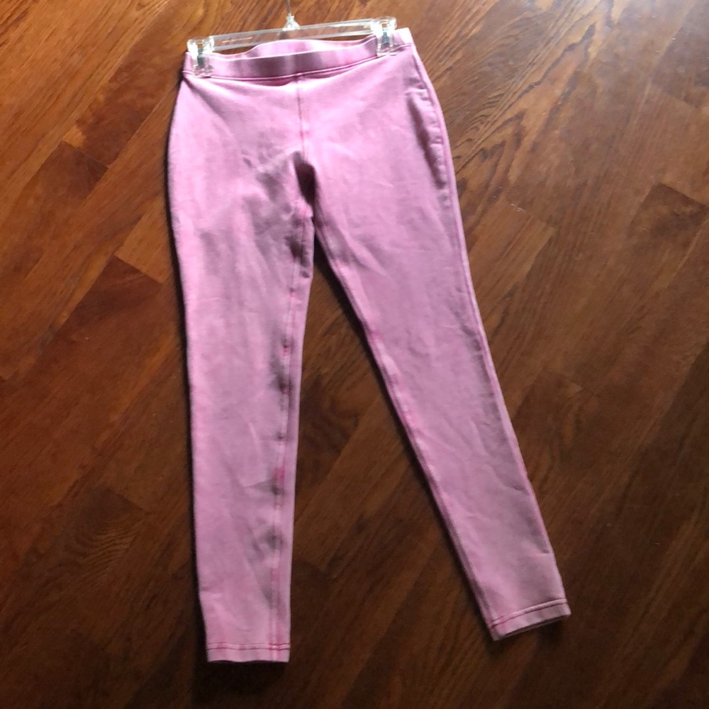 Pink “denim” jeggings
